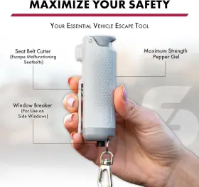 Se-bk-amz SABRE Safe Escape Pepper Gel Seat Belt Cutter #3