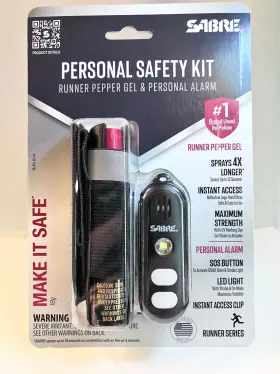 023063154312 SABRE Safety Runner Alarm Spray Gel Strap Clip