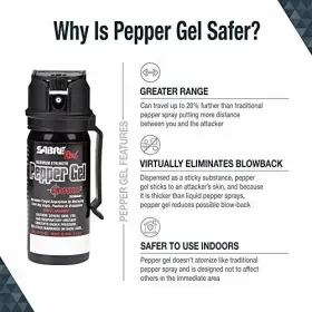 023063183305 SABRE Crossfire Pepper Gel Defense Deploys Angle #2