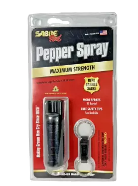 023063755151 SABRE Pepper Spray Release Key Ring Ergonomic