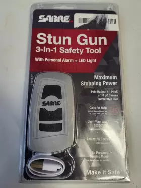 023063808437 SABRE Stun Gun Safety Tool Alarm Pink