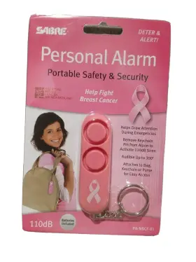 PANBCF01 SABRE Defense Safety Alarm Key Ring Dual Siren