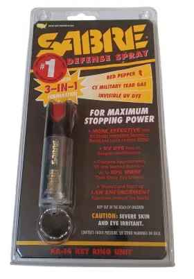 023063852140 SABRE Pepper Spray Uv Marking Key Ring