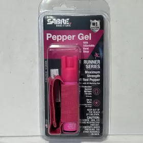 15236 SABRE Runner Pepper Gel Spray Pink Reflective Strap