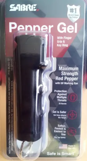 15308 SABRE Maximum Pepper Gel Top Casing Keyring