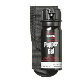 Sabre 445053764739 Tactical Pepper Gel With Flip Top And Belt Holster