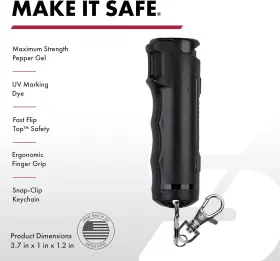 744110103199 SABRE Pepper Gel Top Maximum Oc Spray Snap Clip #2