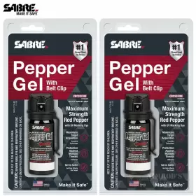 Sabre Mk3-cftg-bc Crossfire 2-pack Pepper Gel Dye Belt Clip Self-defense