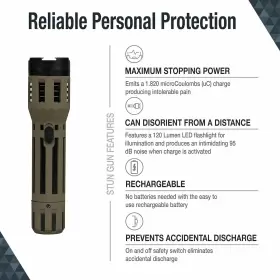 S-2000SF-G SABRE Stun Gun Flashlight Tactical Design Clip #2
