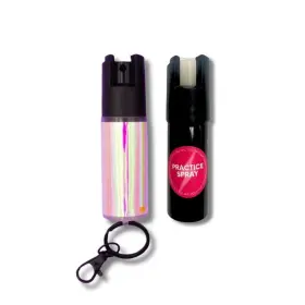 196852059430 SAFELY Holographic Pepper Spray Keychain Lab Uv
