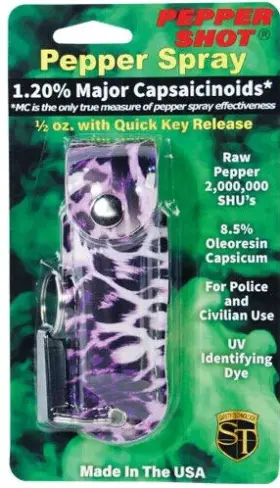 Ps-lh-lbp SAFETY TECHNOLOGY Pepper Shot Spray Leatherette