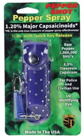 Ps-r-blue SAFETY TECHNOLOGY Pepper Shot Spray Rhinestone