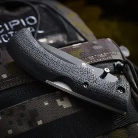 045464802821 SCIPIO Folding Pocket Knife Clip Rubber Handle #2