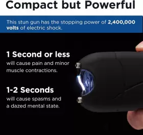 726084030749 SECURITY Volt Ergo Stun Gun Bright Led Pink #2