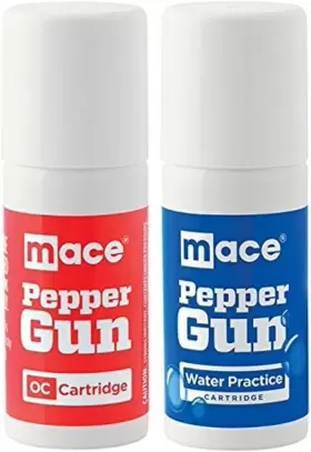 Security 80422 Mace Brand Pepper Gun Water And Oc Refill Cartridges