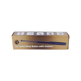 747670400029 POLICE Saftey Tactical Solid Steel Bat Rubber
