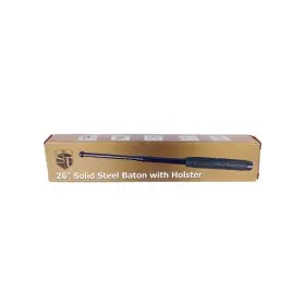 747670400043 POLICE Saftey Tactical Rubber Handle Steel Bat