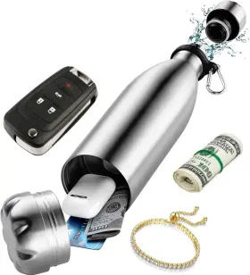 609301089266 SP HOME GOODS Diversion Safe Water Bottle Steel