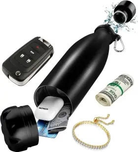 647697351772 SP HOME GOODS Diversion Safe Water Bottle Steel