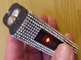 793831021510 STREETWISE Rechargeable Flashlight Stun Gun