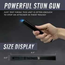 SWHR50BK STREETWISE Dual Light Stun Gun Flashlight Flood #2