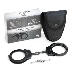 627987158885 TACSTEALTH Steel Handcuffs Restraints Doub