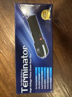 612085473107 TERMINATOR Rechargeable Mini Stun Gun Flashlight
