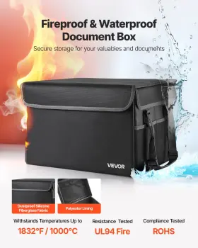 197988705550 VEVOR Fireproof Document Box Waterproof File