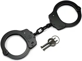 VTS-HC801-B VIPERTEK Double Lock Steel Police Handcuffs