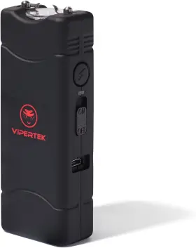 726084360594 VIPERTEK Micro Stun Gun Defense Rechargeable Led