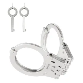 683280948129 VULCANFORCE Steel Hinged Handcuffs Double