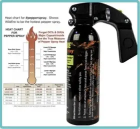 747670200346 WILDFIRE Pistol Grip Fogger Pepper Spray Police #2