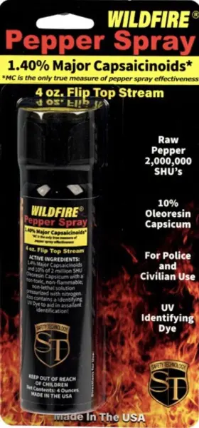 747670200377 WILDFIRE Pepper Top Stream Spray Police Defense #2