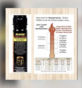 747670200377 WILDFIRE Pepper Top Stream Spray Police Defense