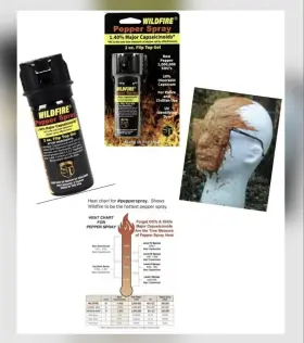 747670201794 WILDFIRE Pepper Gel Spray Oc Uv Dye Defense #2