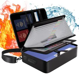 Q003 WORFTY Fireproof Document Bag Waterproof Box Safe Fire