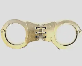 WJ-M0867BK WUU JAU Steel Double Lock Handcuffs Key Security
