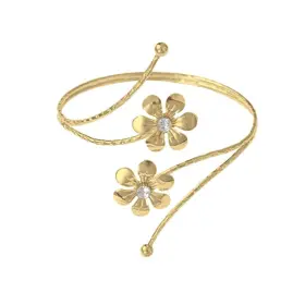 Yocoyee B0d1vfkz7q Upper Arm Bracelet Band Cuff Bangle Coil Butterfly Flower Gold