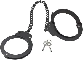 2343753648 YOGHOURDS Double Lock Handcuffs Steel Wrist Cuffs