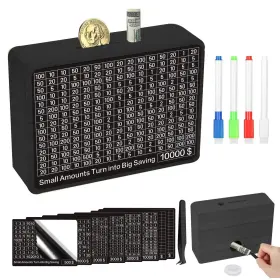 WMB-1 ZAYEEMI Box Cash Vault Wooden Challenge Piggy Bank