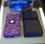 Rechargeable Stun Gun 10 Mil Volts With Led Light - Pink & Black. Fixed Price $17.50.