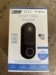 Feit Electric Smart Video Doorbell Wi-fi, Black Hardwire. Fixed Price $29.99.