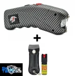 Combo Cheetah Cyclone 2.5m Volts Stun Gun W/ Alarm, Carbon Fiber + Pepper Spray. Fixed Price $26.99.