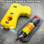 Striker 10 Mv Rechargeable Pistol Grip Stun Gun W/ Led Light + Pepper Spray New. Fixed Price $24.95.