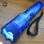 Blue Monster Metal Military Stun 300mv Led Flashlight + Nylon Case. Fixed Price $9.95.