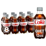 Diet Coke Soda Pop Bottles, 12 Fl Oz, 8 Pack. Fixed Price $5.99.