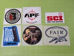 6 2a Gun Decals Stickers Sci Thunder Apf Mec-gar Fair Fab Defense Shot Show Nra. Fixed Price $15.99.