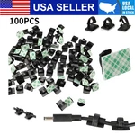 100pcs Cable Clips Self-adhesive Cord Management Wire Holder Organizer Clamp Us. Fixed Price $5.50.
