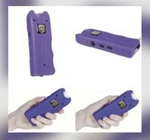 3-in-1 Strong Pain-inducing Stun Gun, Alarm, Flashlight - Purple Self Defense. Fixed Price $33.75.