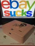 Sgorlds Large Locking Cash Box With Combination Lock And Money Tray,. Fixed Price $25.00.